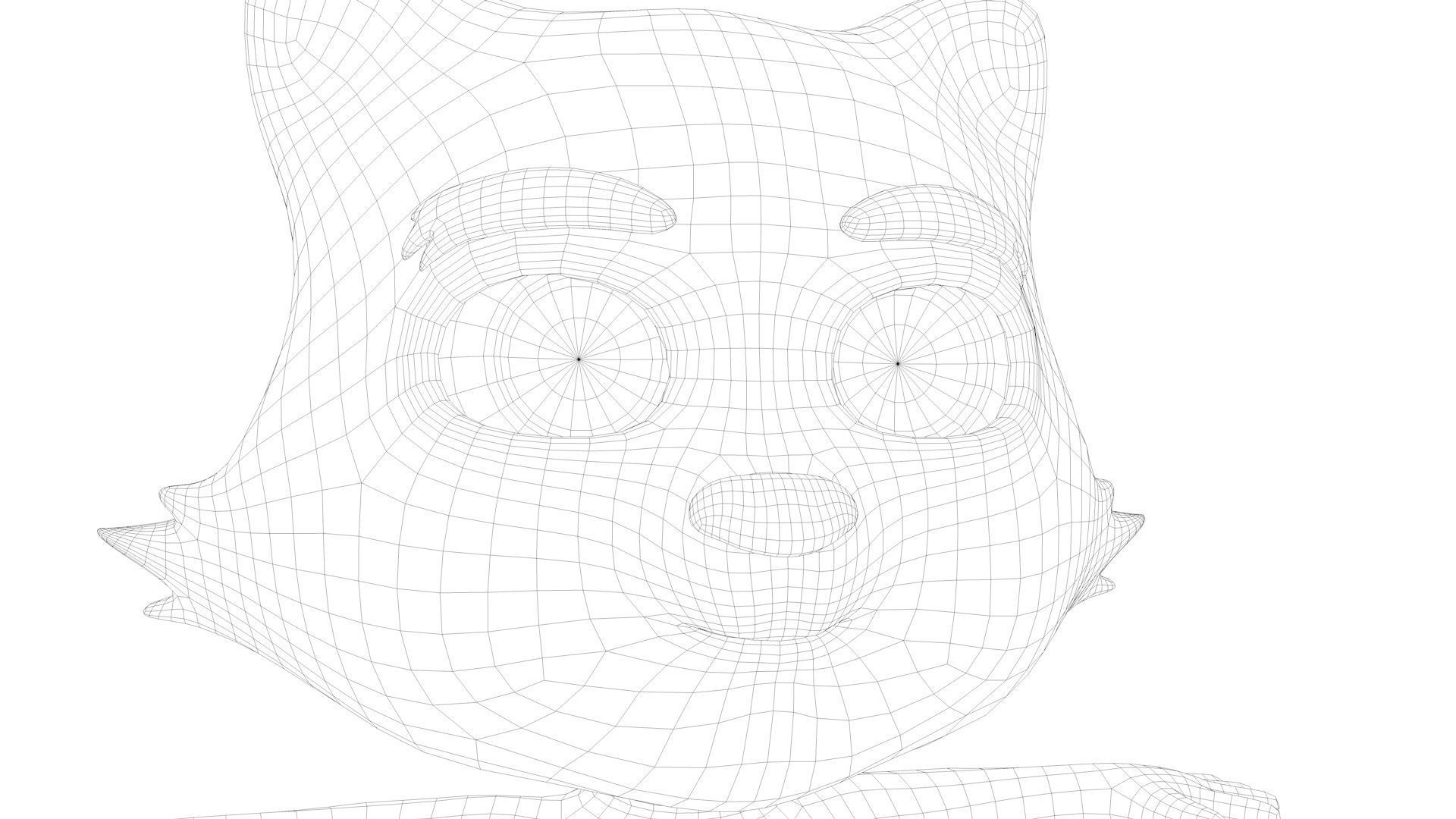 Cartoon Raccoon Low-poly 3D model_20