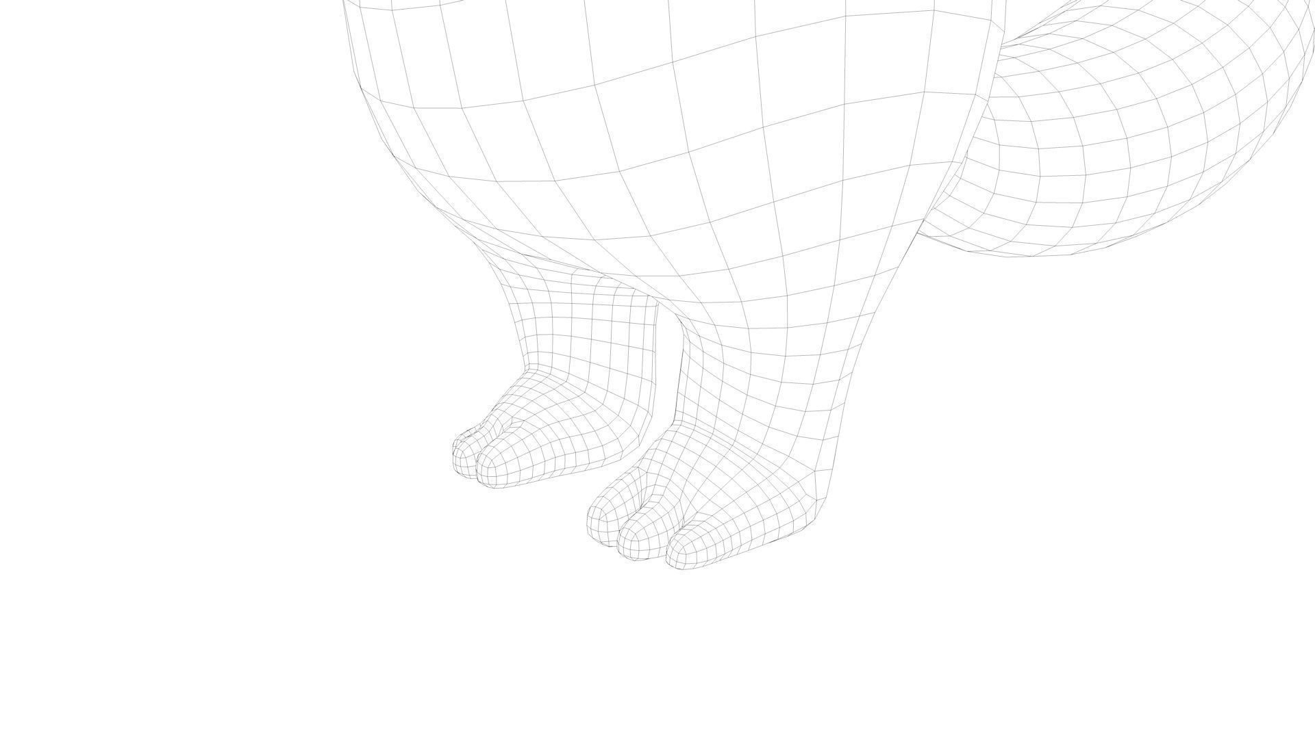 Cartoon Raccoon Low-poly 3D model_22