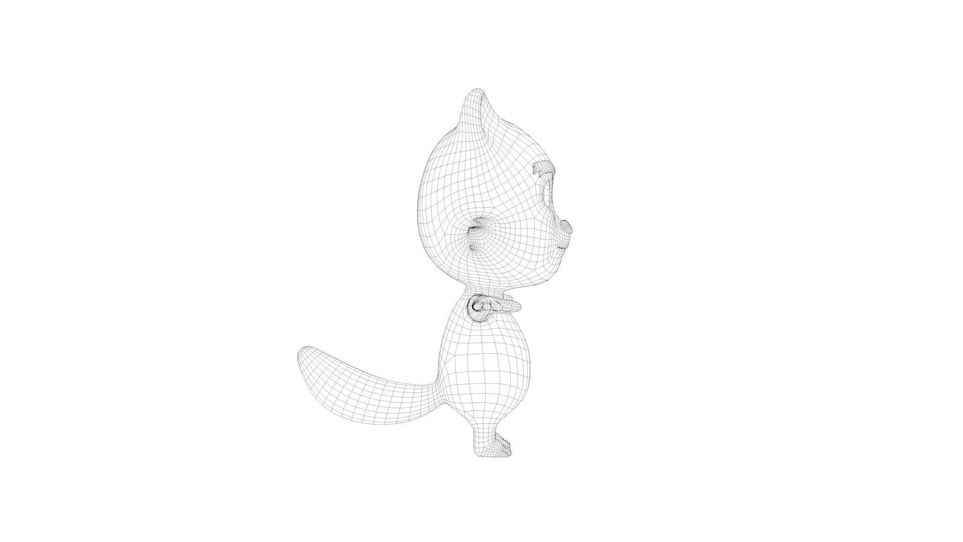 Cartoon Raccoon Low-poly 3D model_19