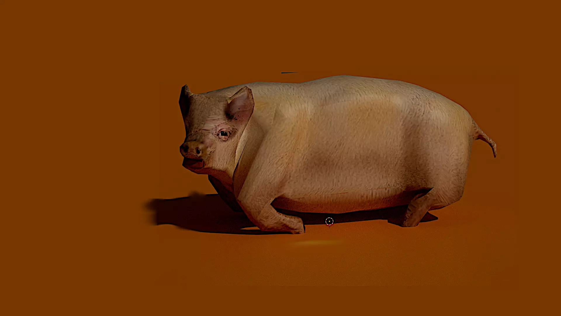 Low poly pig Low-poly 3D model_0