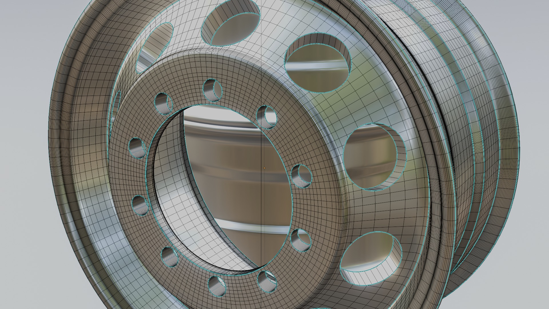 car wheel set Low-poly 3D model Low-poly 3D model_3