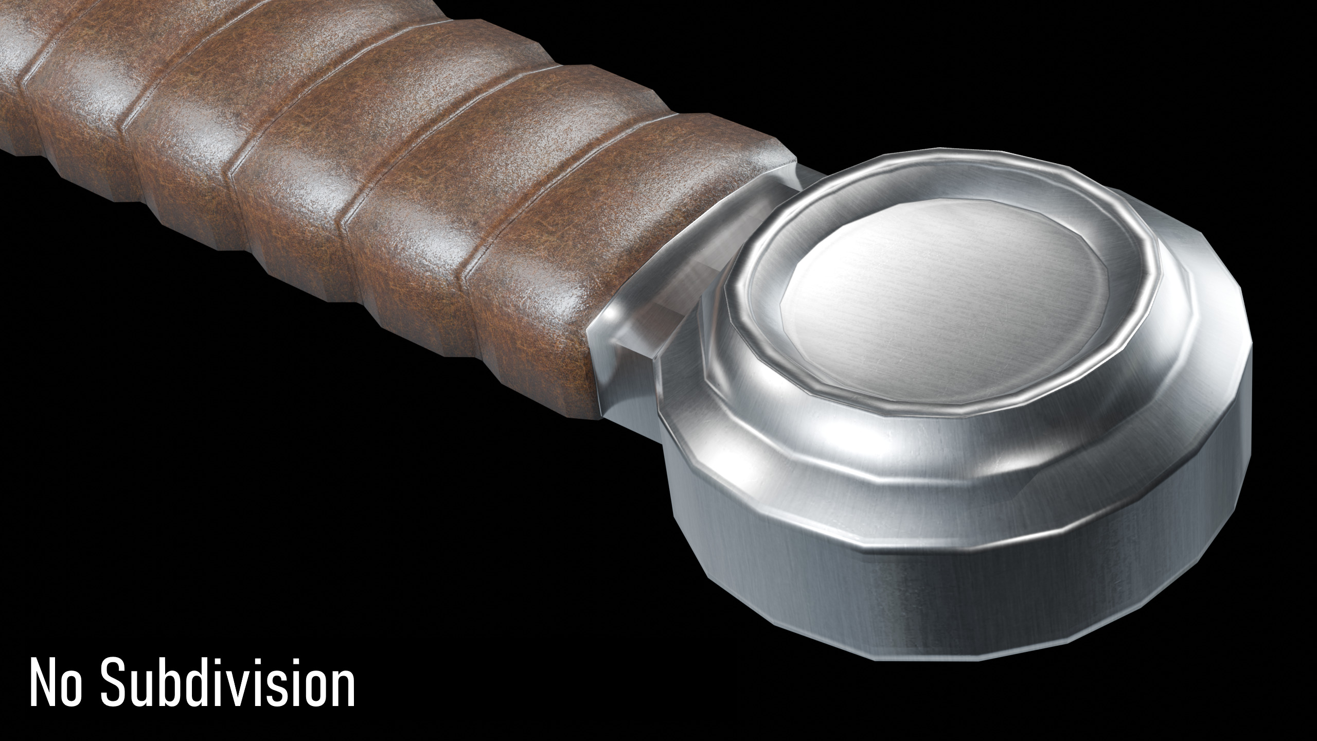 Longsword and Scabbard - 5 Color Variants Low-poly 3D model_6