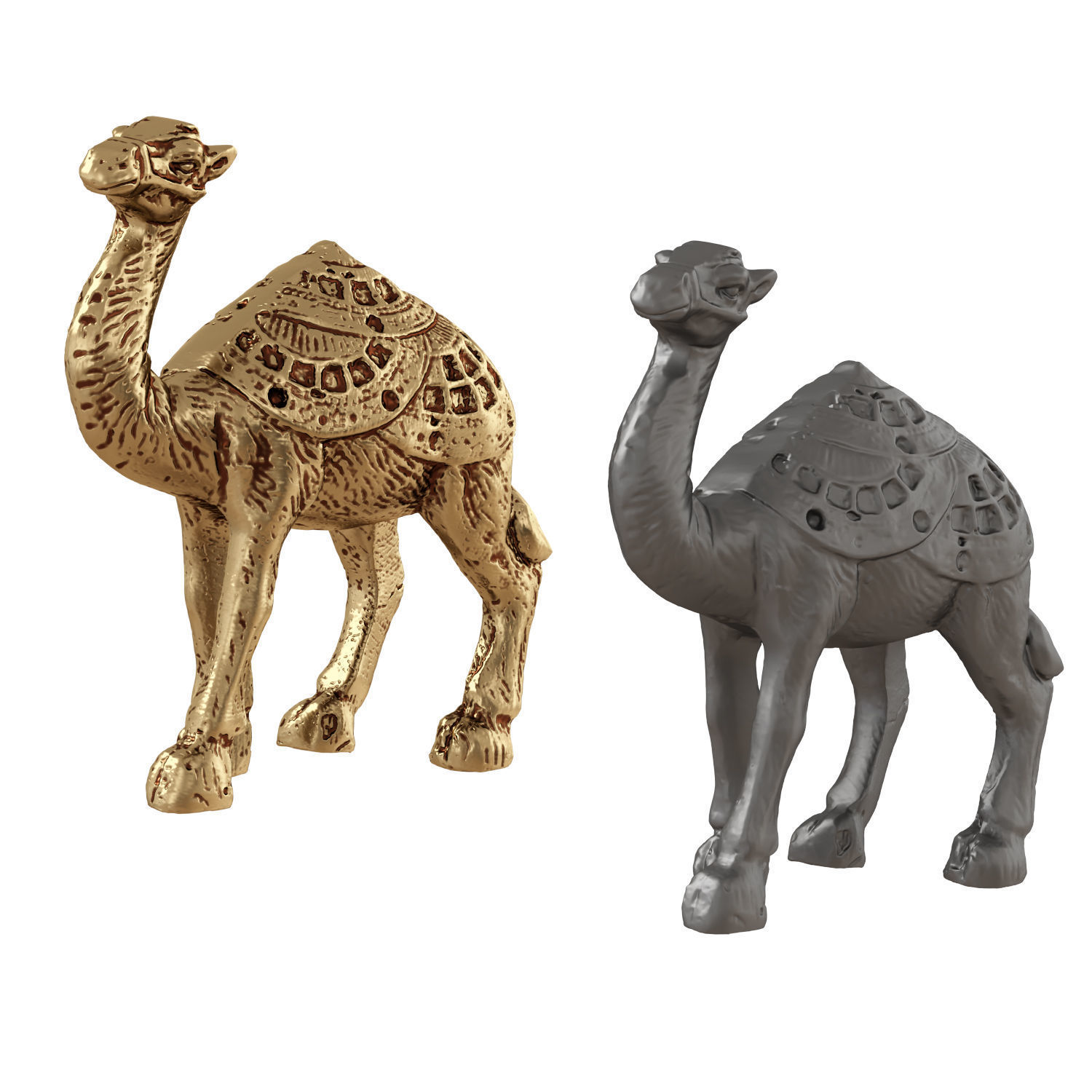 Egyptian figurine of a one-humped camel 2 3D model_2