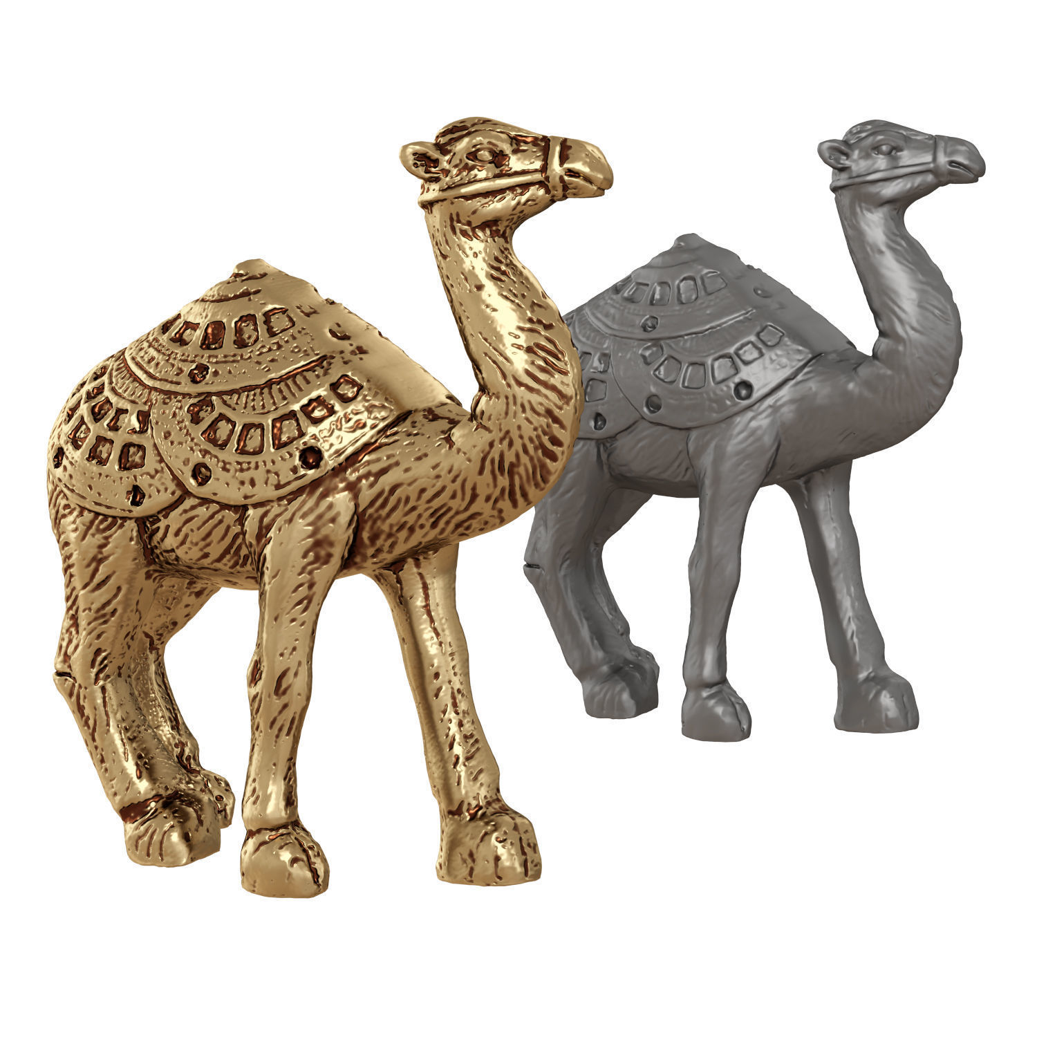 Egyptian figurine of a one-humped camel 2 3D model_1