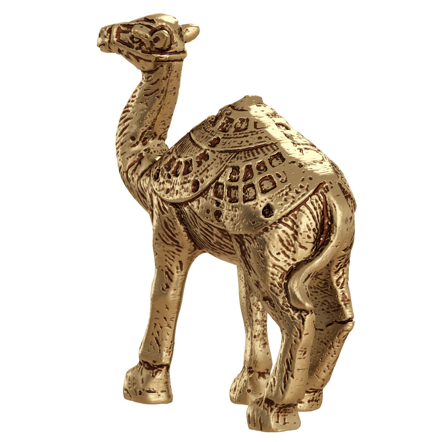 Egyptian figurine of a one-humped camel 2 3D model_3