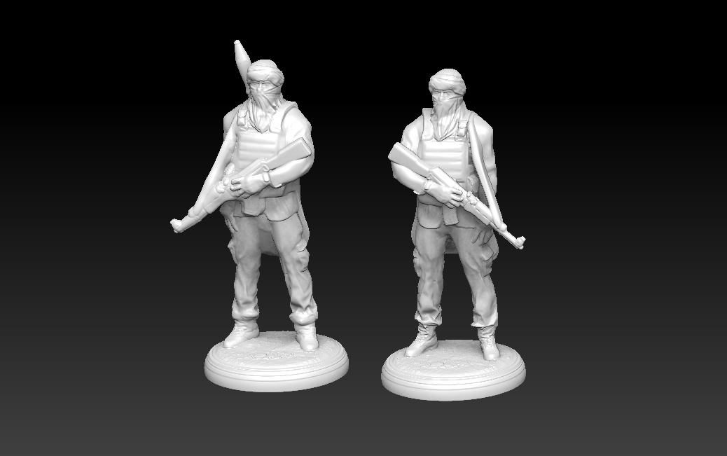 Enemy Soldiers 3D print model_2