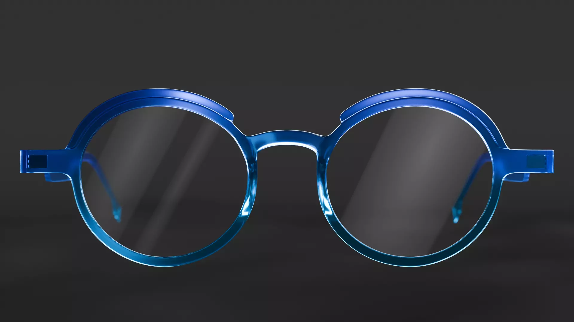 Glasses Round Frame Low-poly 3D model_0