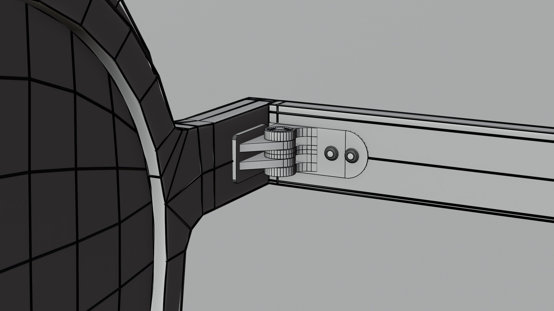 Glasses Round Frame Low-poly 3D model_5