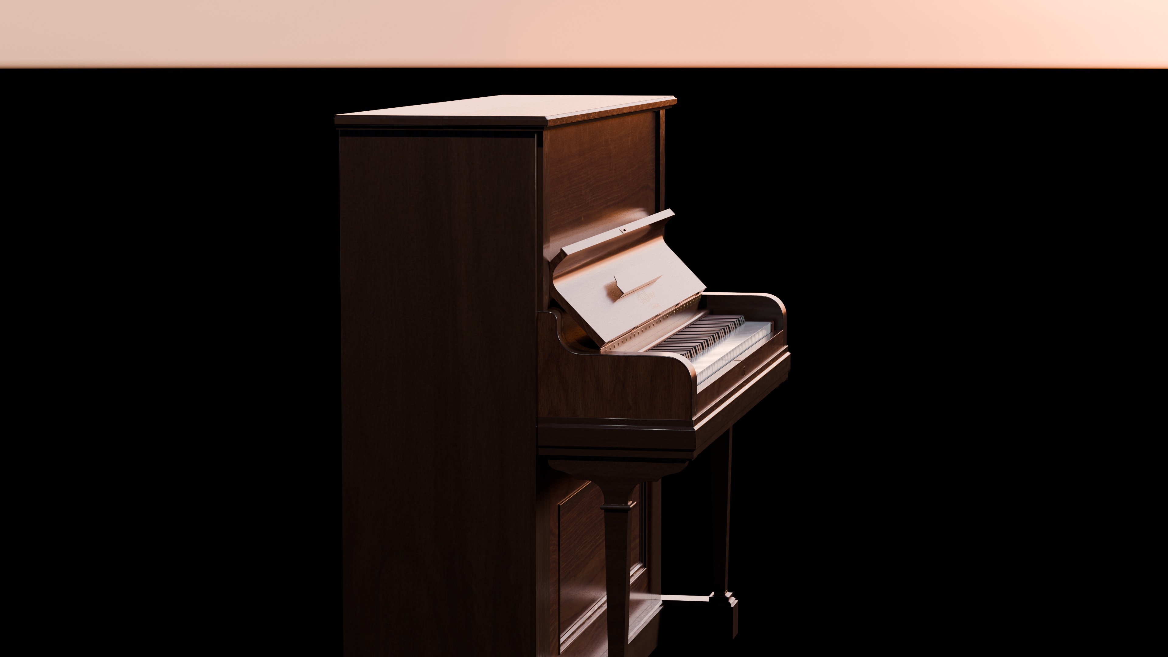 1885 Blunther Upright Piano 3D model_5