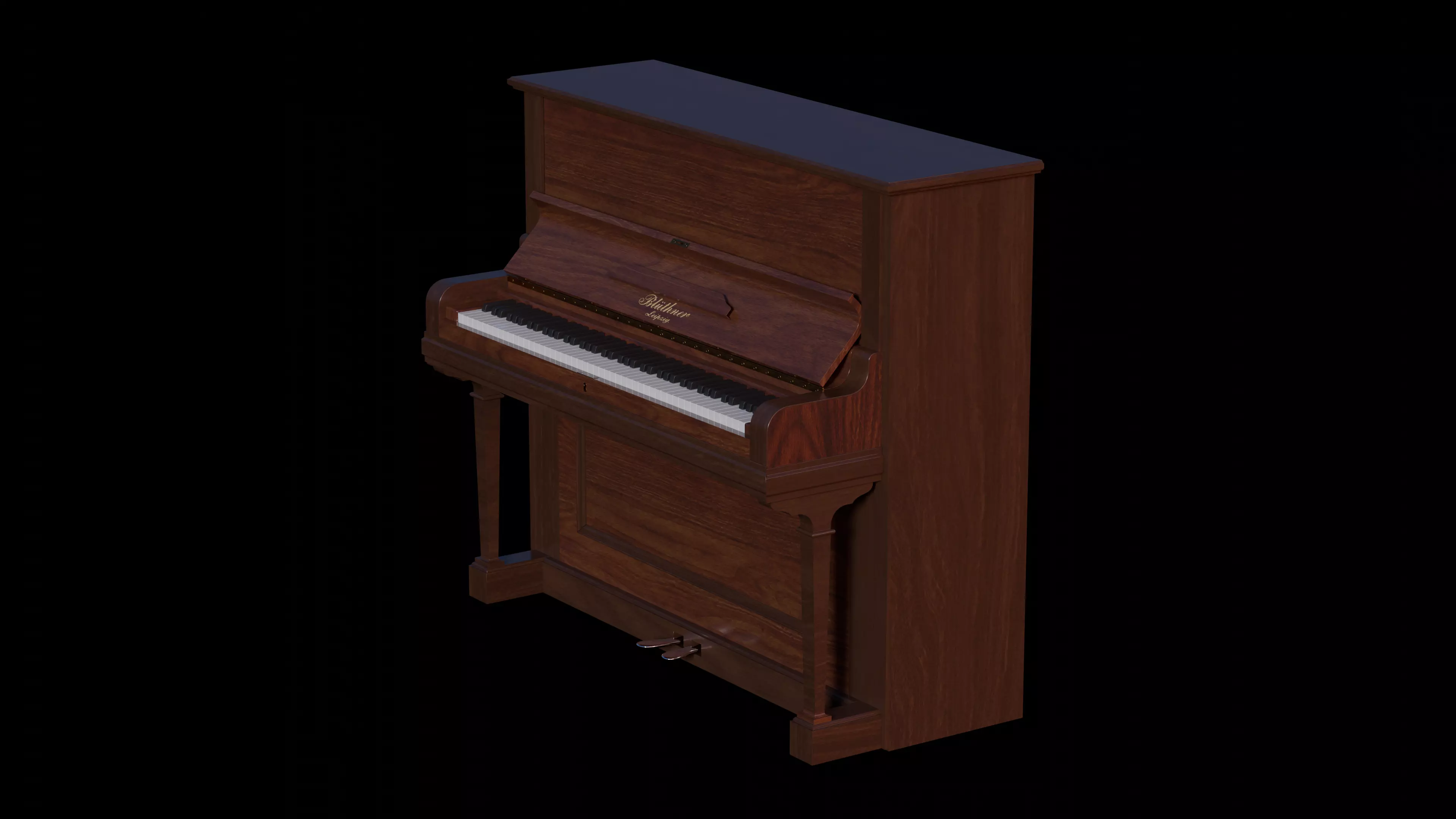 1885 Blunther Upright Piano 3D model_0