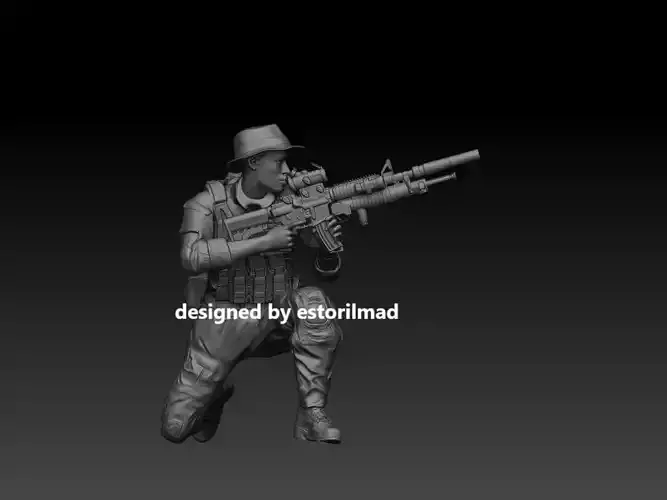 US SOLDADO NAVY SEAL EN ACCION v3 3D print model