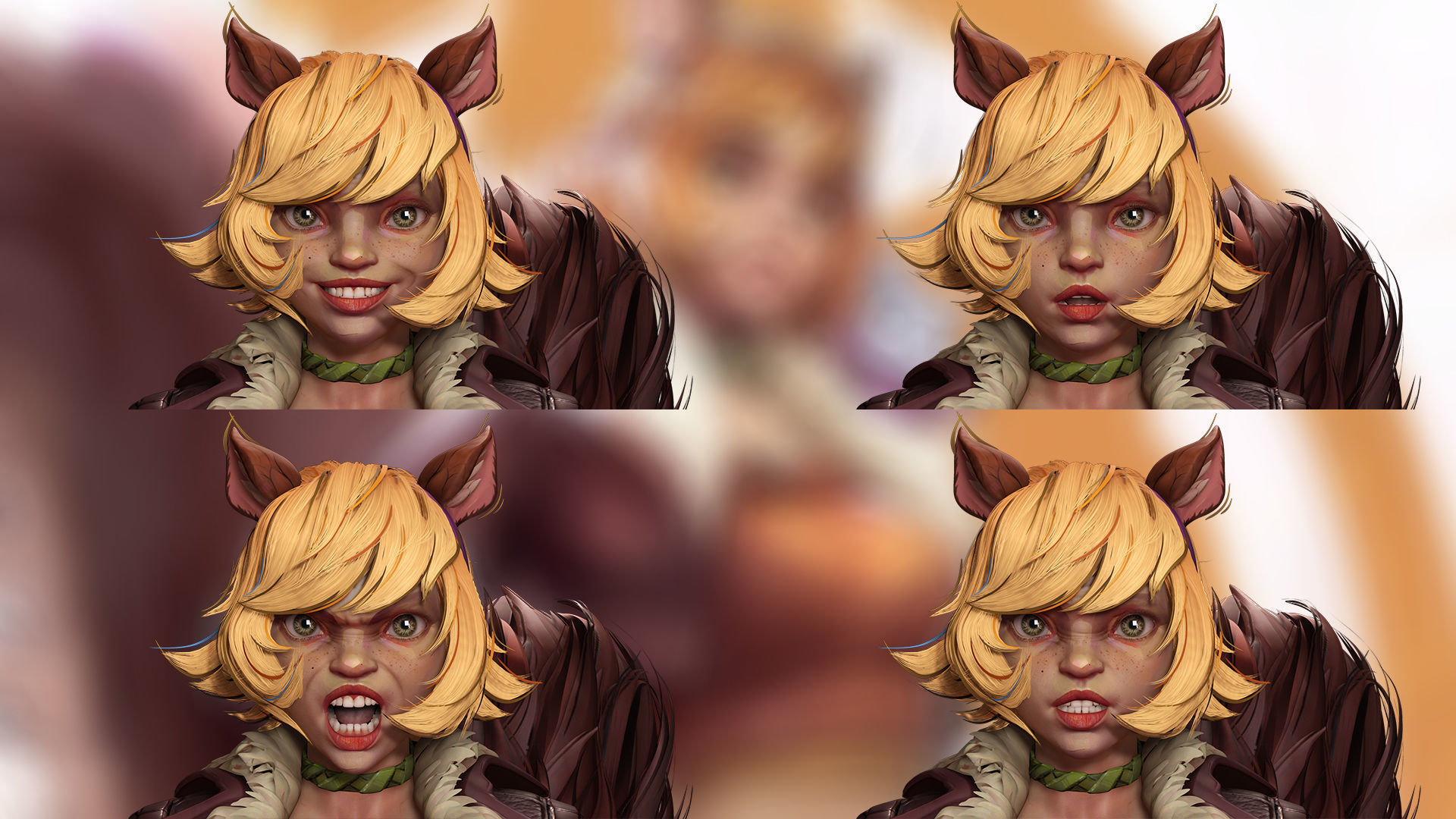 Squirrel Girl 3d model Low-poly 3D model_7