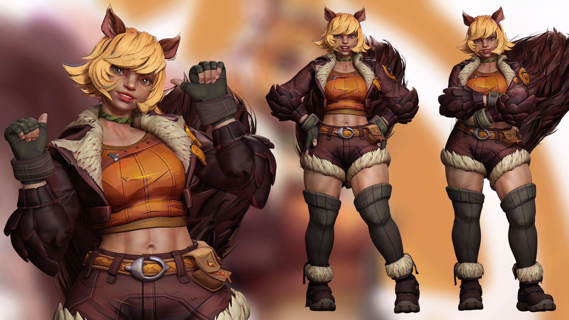 Squirrel Girl 3d model Low-poly 3D model_2