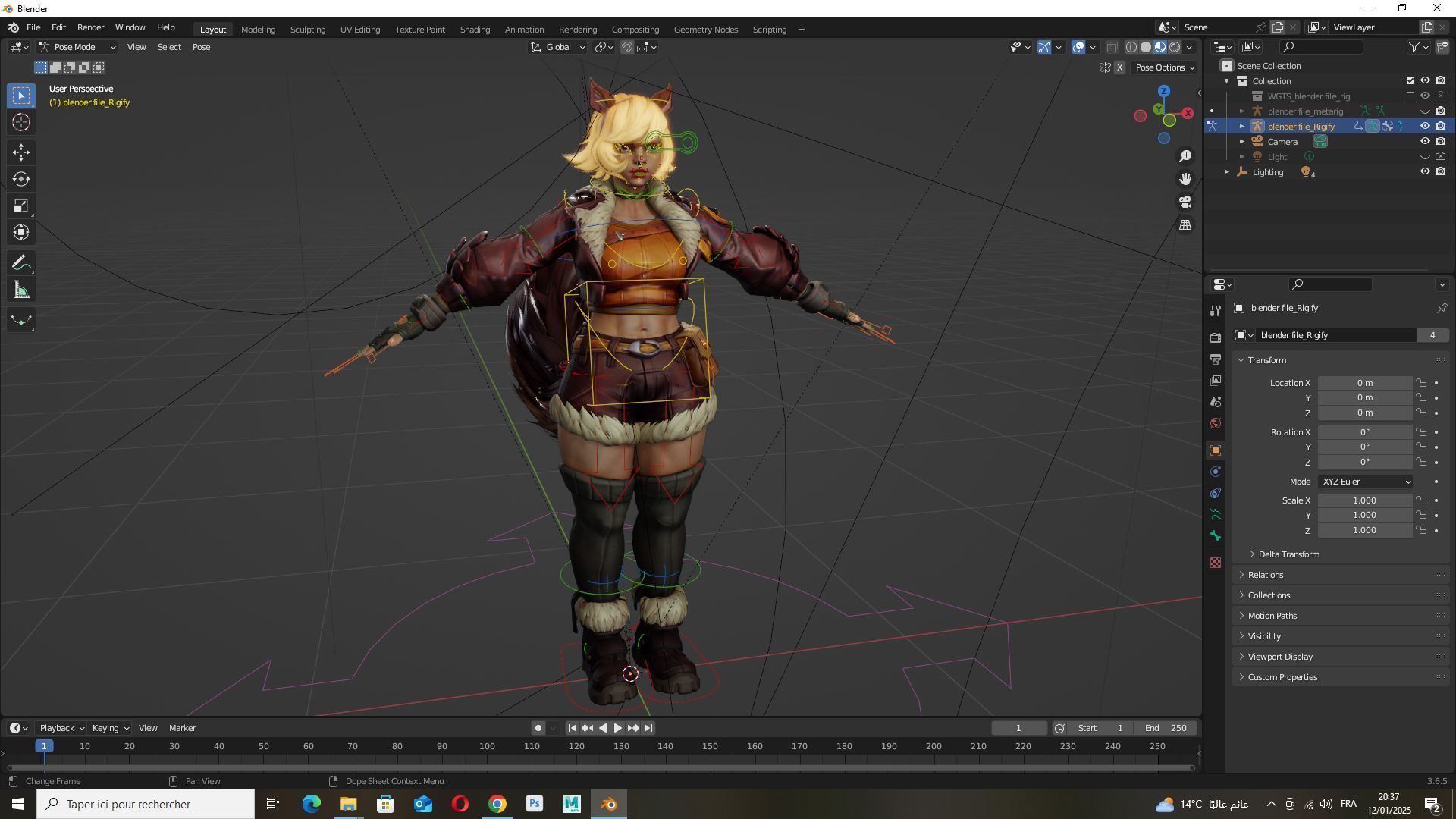 Squirrel Girl 3d model Low-poly 3D model_17