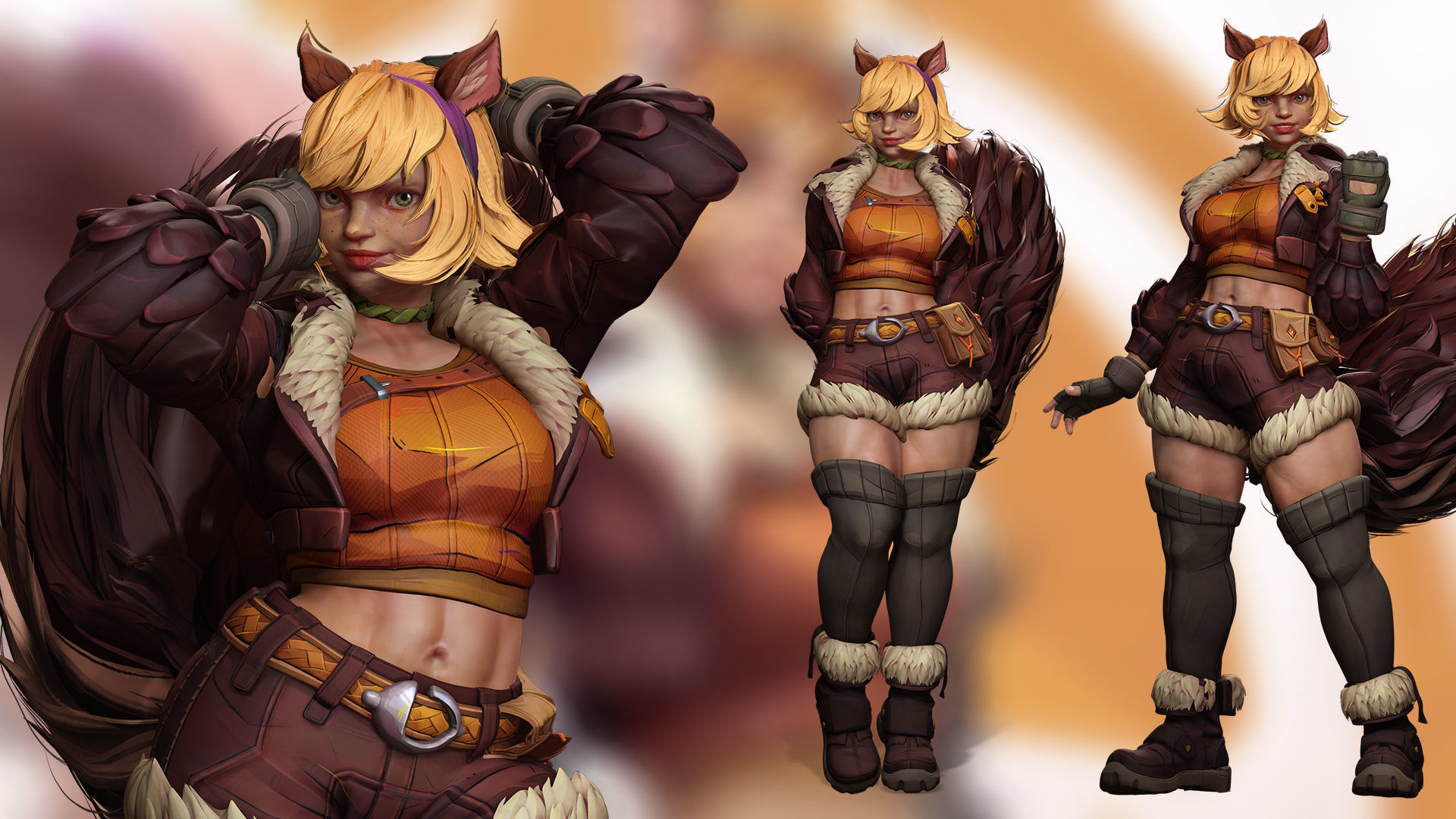 Squirrel Girl 3d model Low-poly 3D model_4