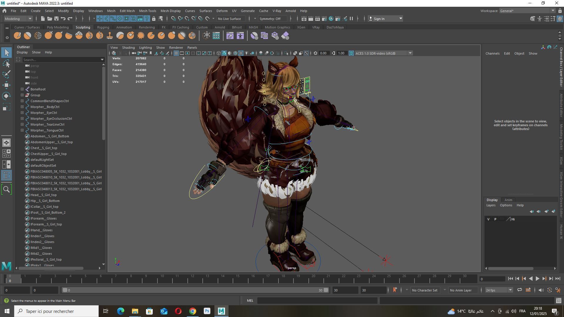 Squirrel Girl 3d model Low-poly 3D model_15