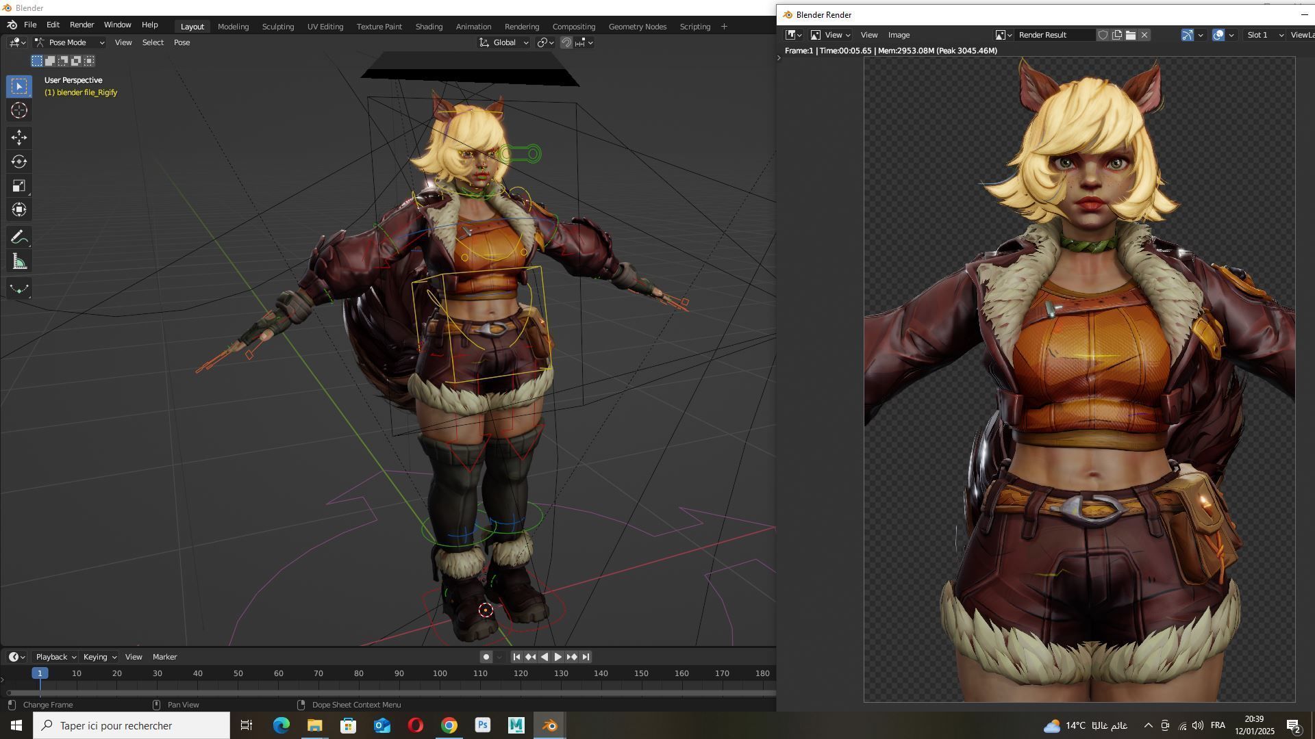 Squirrel Girl 3d model Low-poly 3D model_19