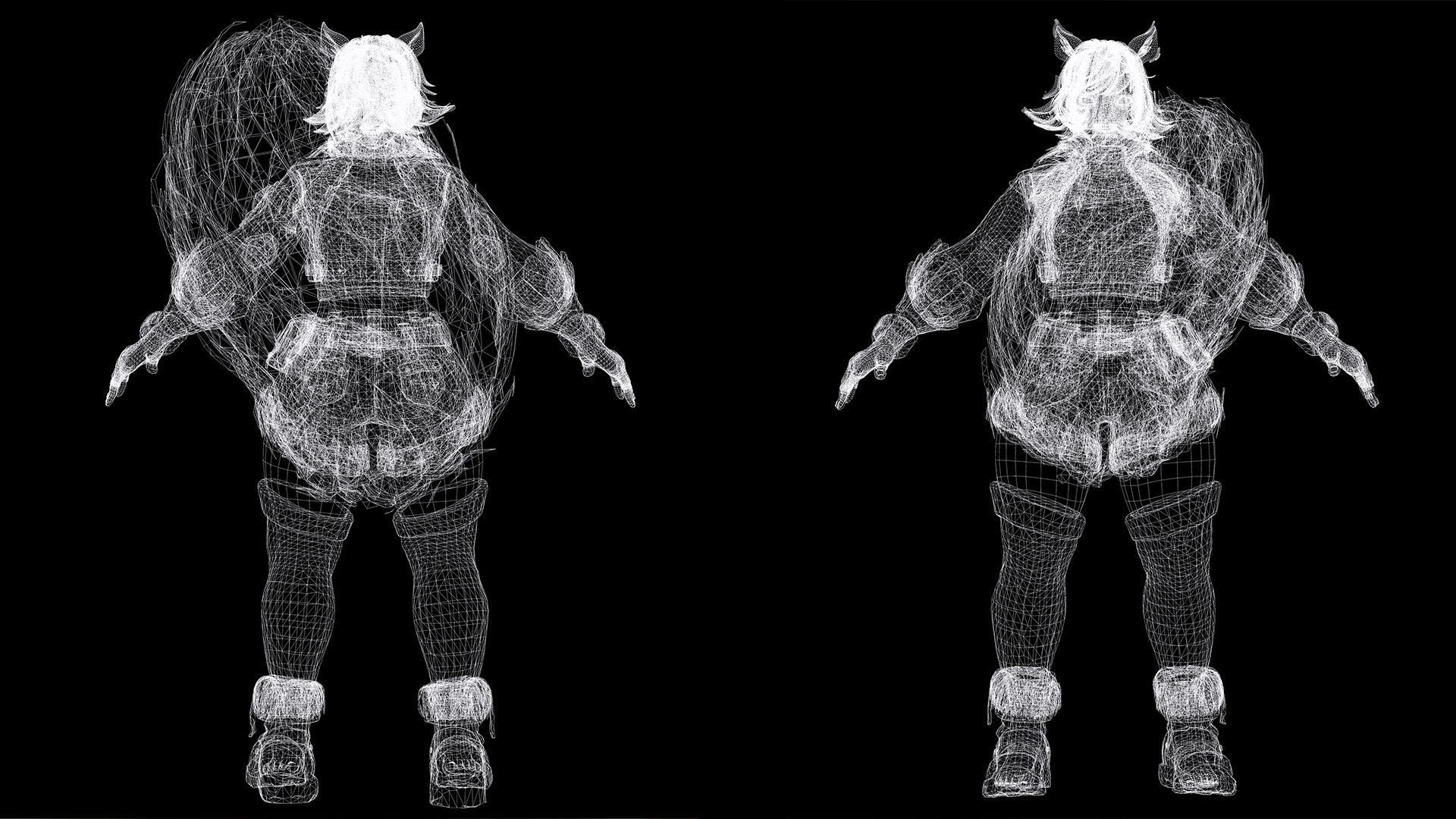 Squirrel Girl 3d model Low-poly 3D model_21