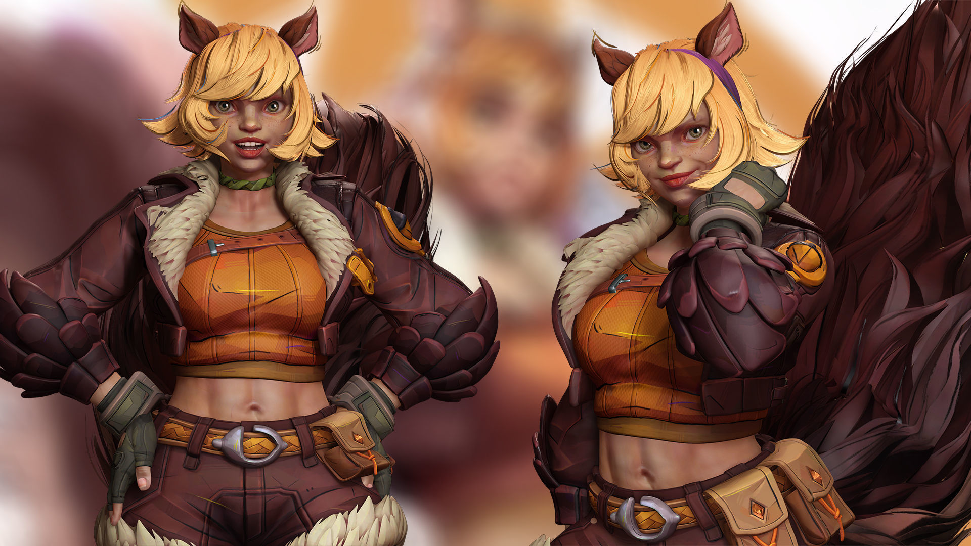 Squirrel Girl 3d model Low-poly 3D model_20