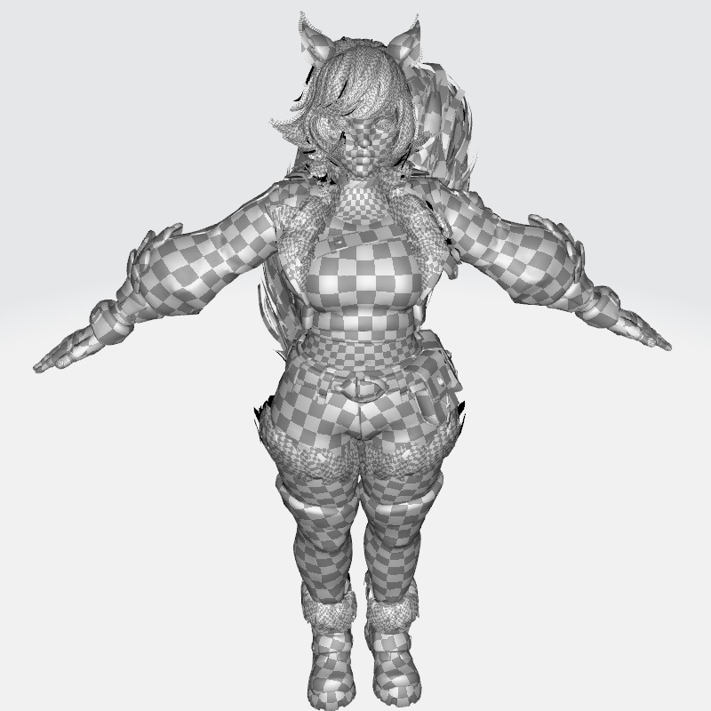 Squirrel Girl 3d model Low-poly 3D model_22