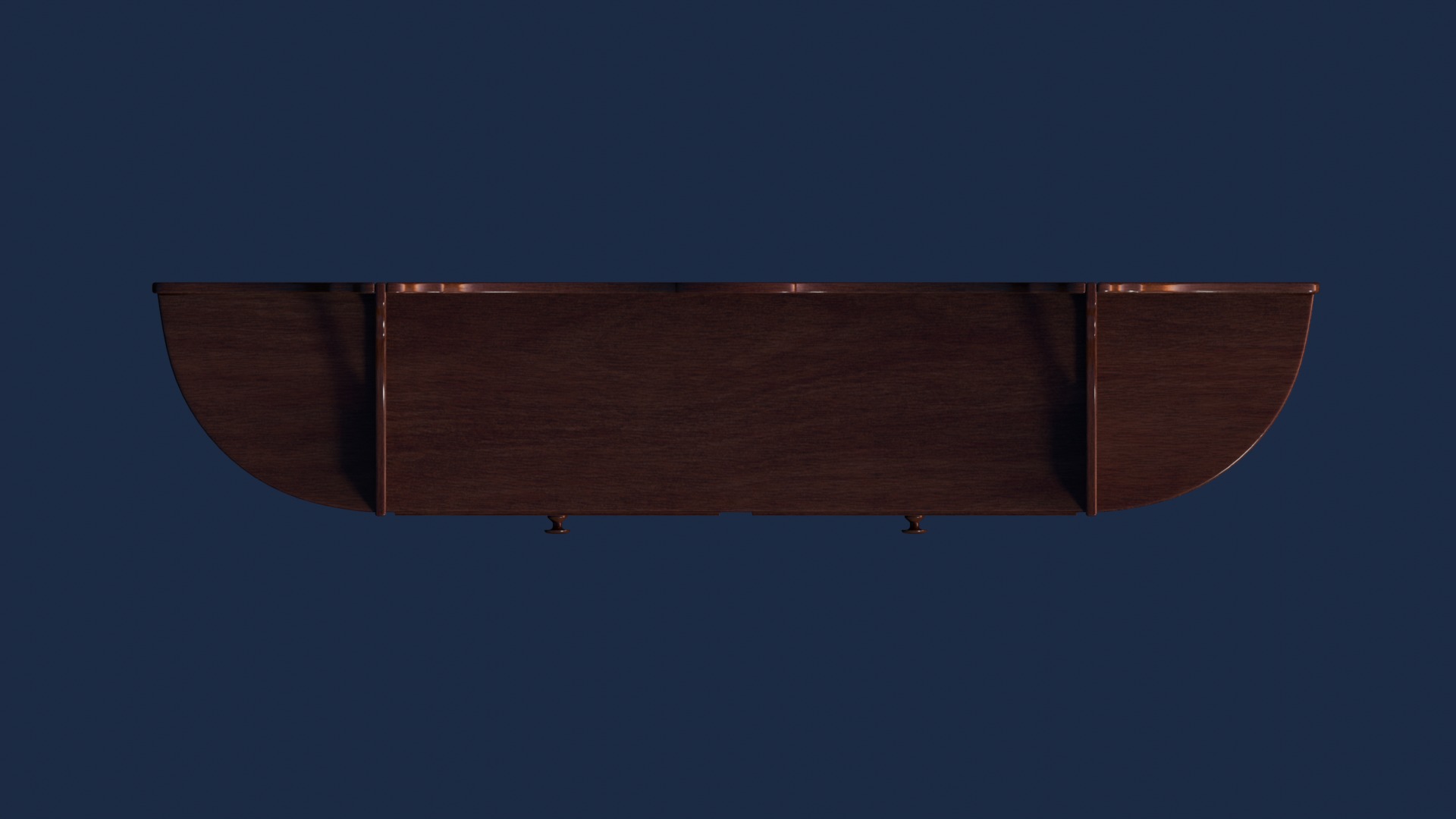 1940s Chippendale Mahogany Wall Shelf 3D model_4