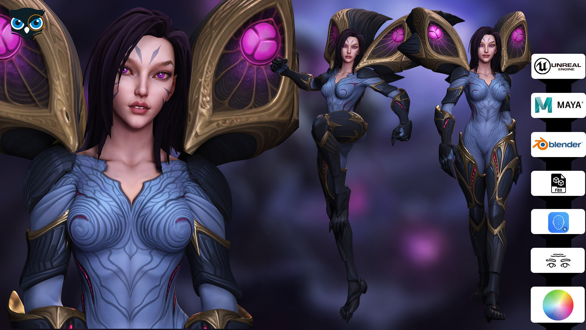 Kaisa League of Legends Low-poly 3D model_1