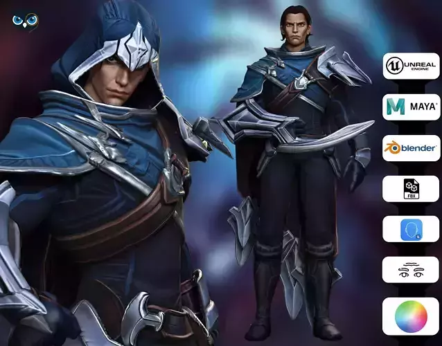 Talon League of Legends Low-poly 3D model Talon League of Legends Low-poly 3D model