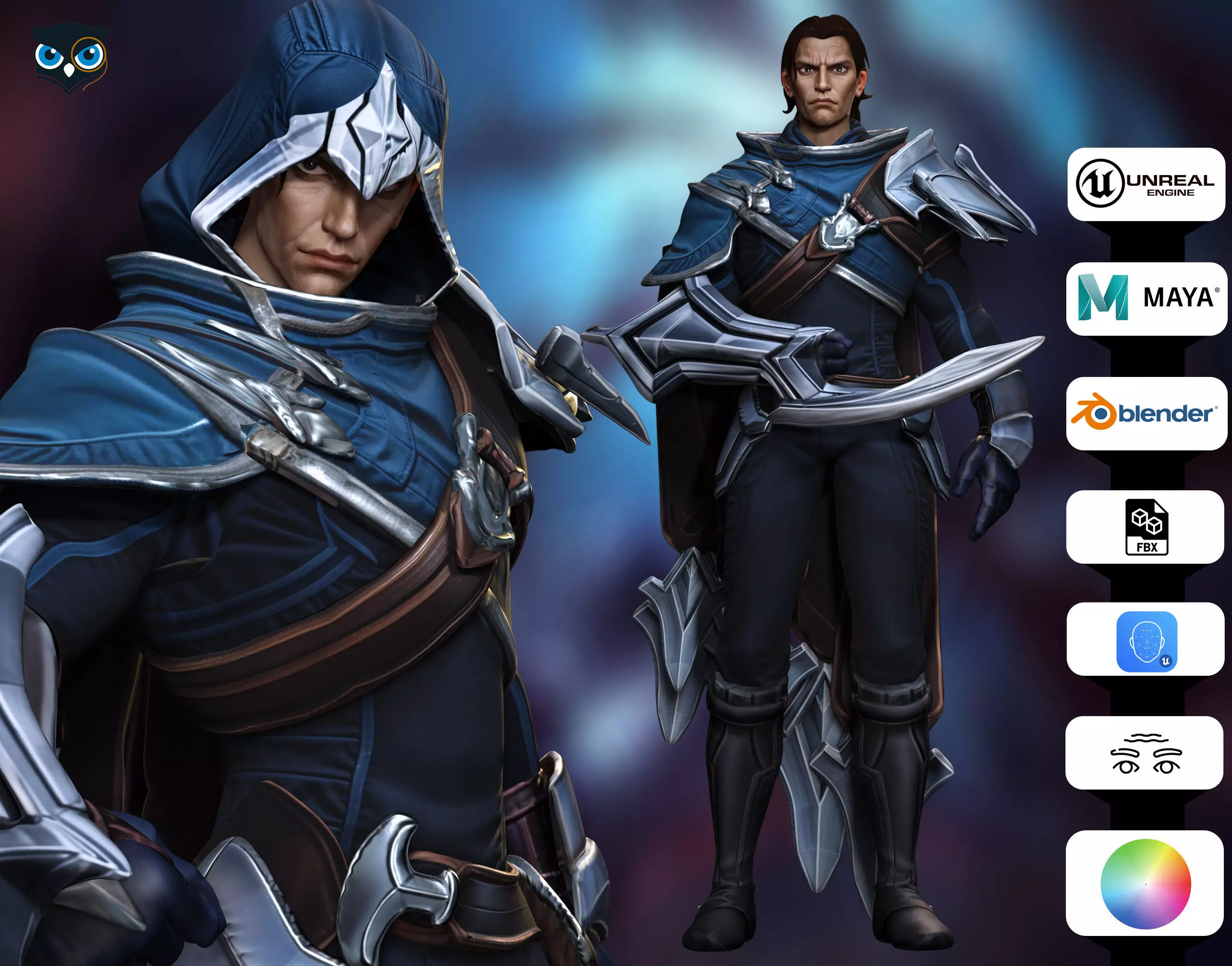 Talon League of Legends Low-poly 3D model_0