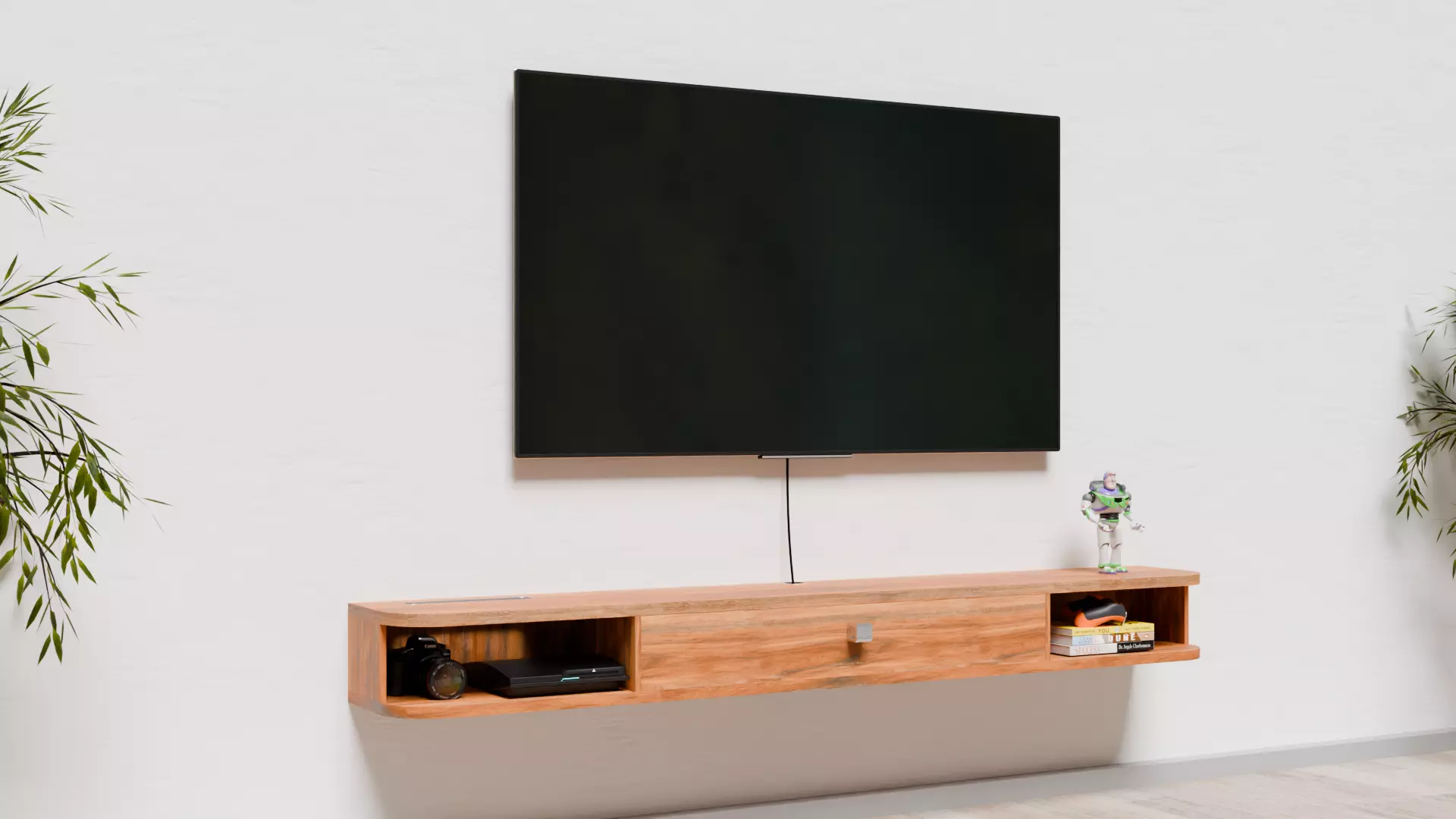 Floating Tv shelf M3 3D model_0
