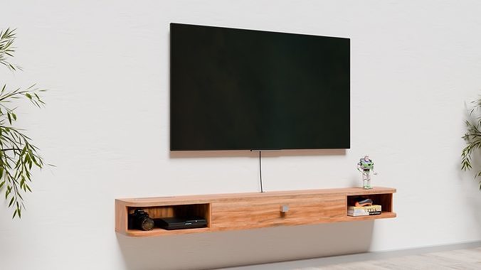 Floating Tv shelf M3 3D model
