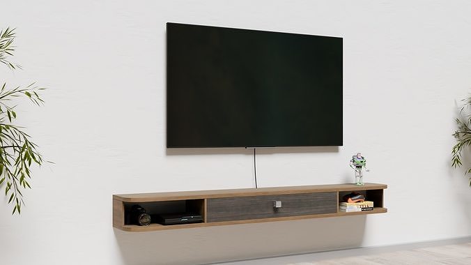 Floating Tv shelf m2 3D model