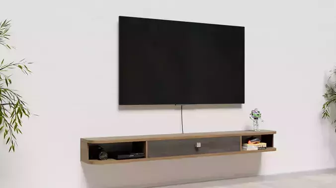 Floating Tv shelf m2 3D model