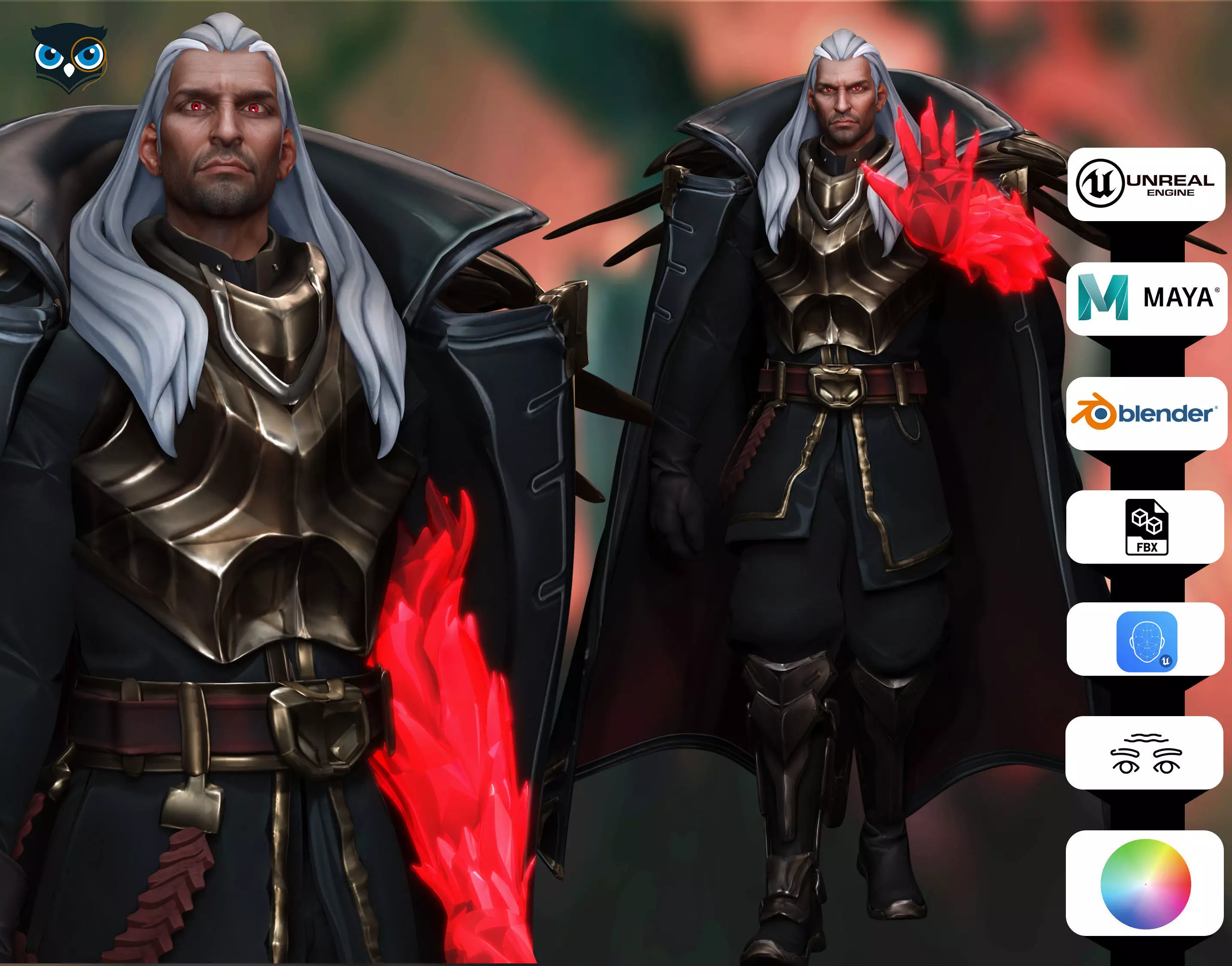 Swain league of legends Low-poly 3D model_0
