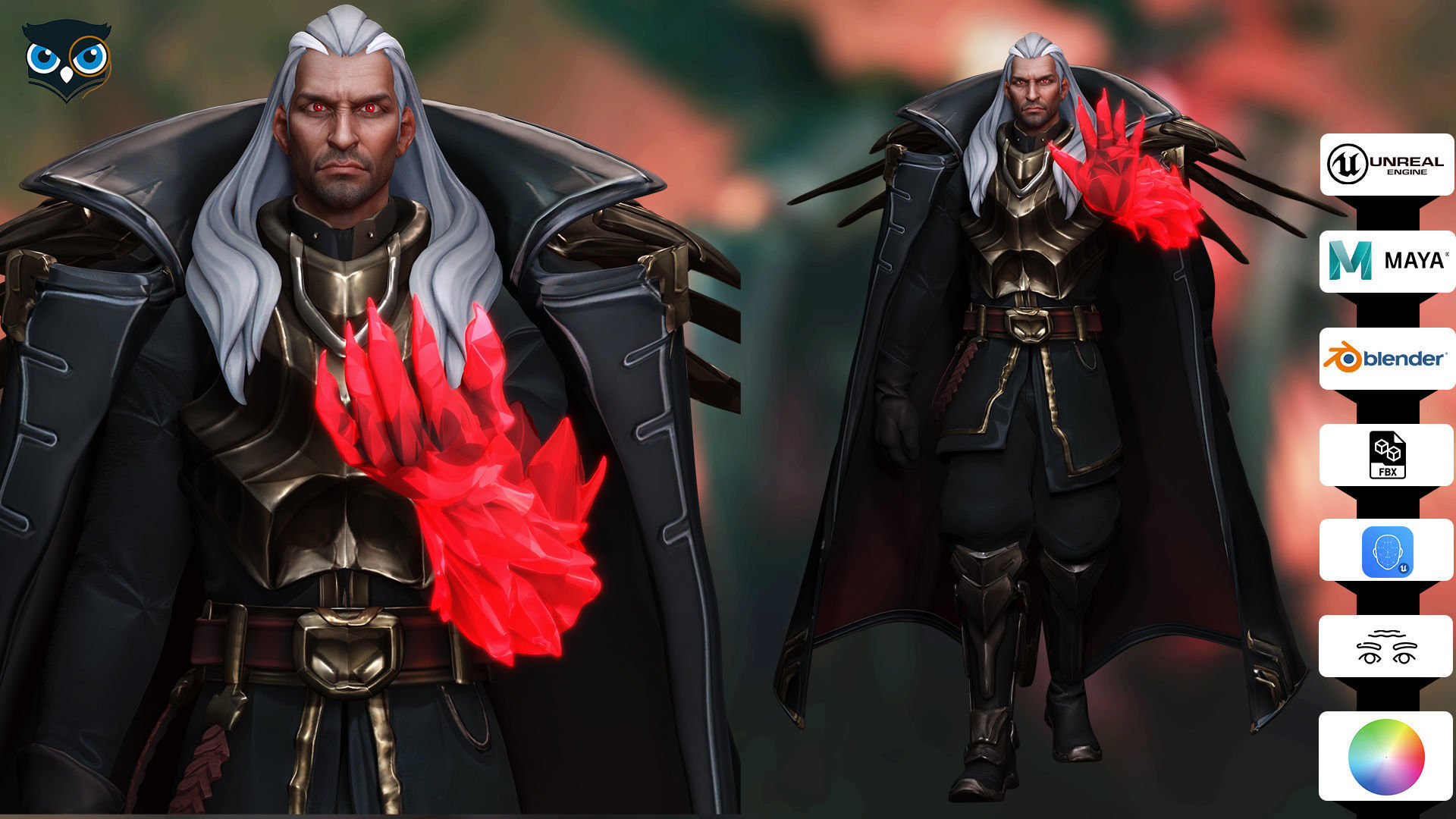 Swain league of legends Low-poly 3D model_1