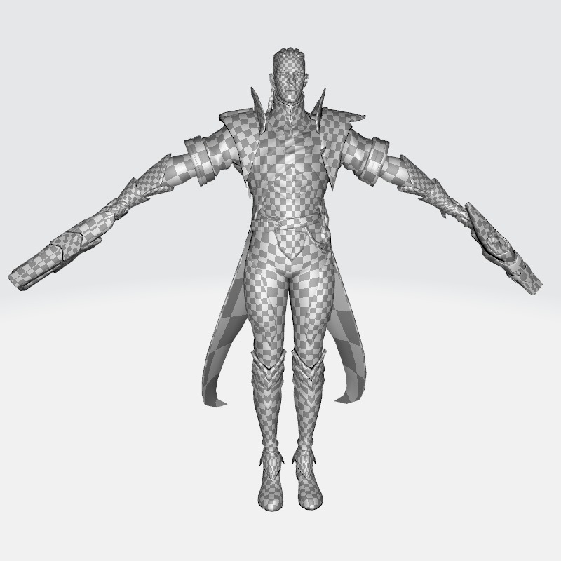 lucian league of legends Low-poly 3D model_22