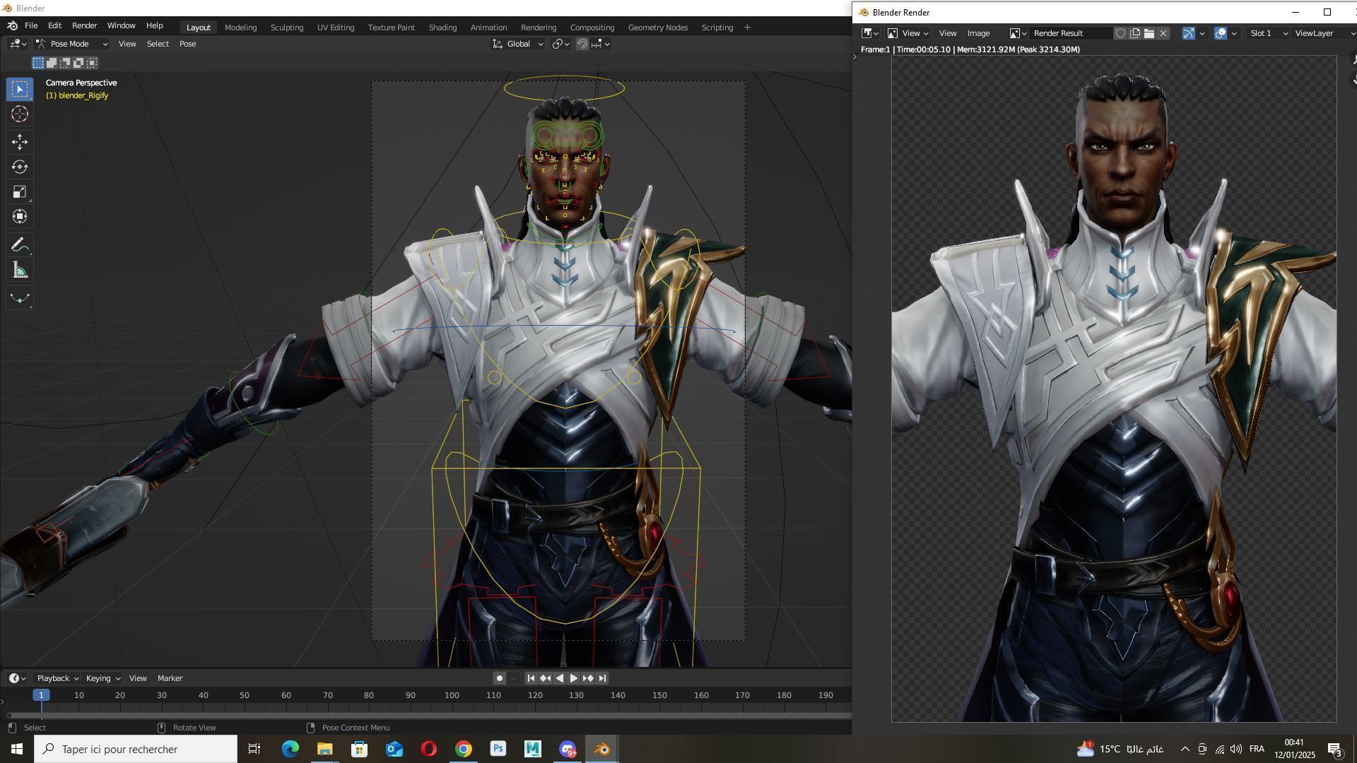 lucian league of legends Low-poly 3D model_17