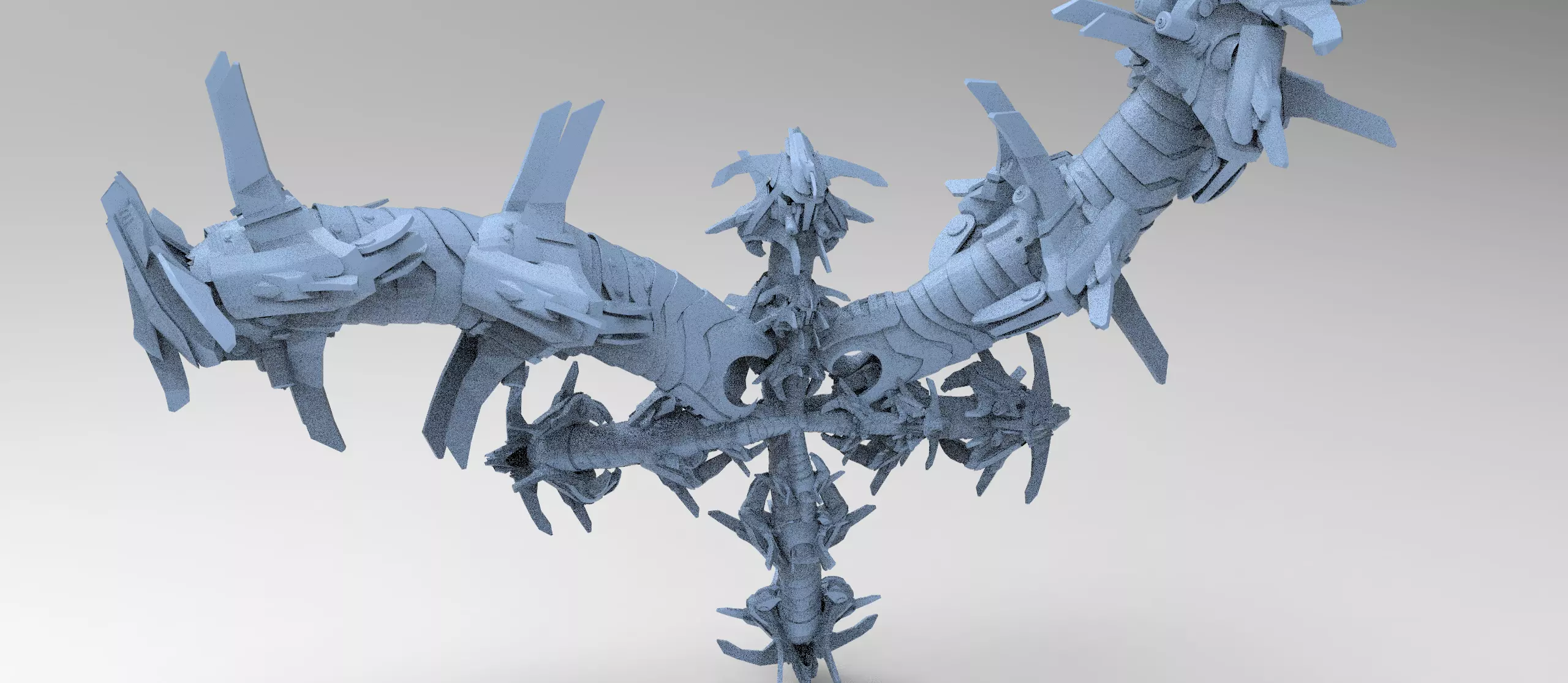 Transformer tail architecture 6 Low-poly 3D model_0