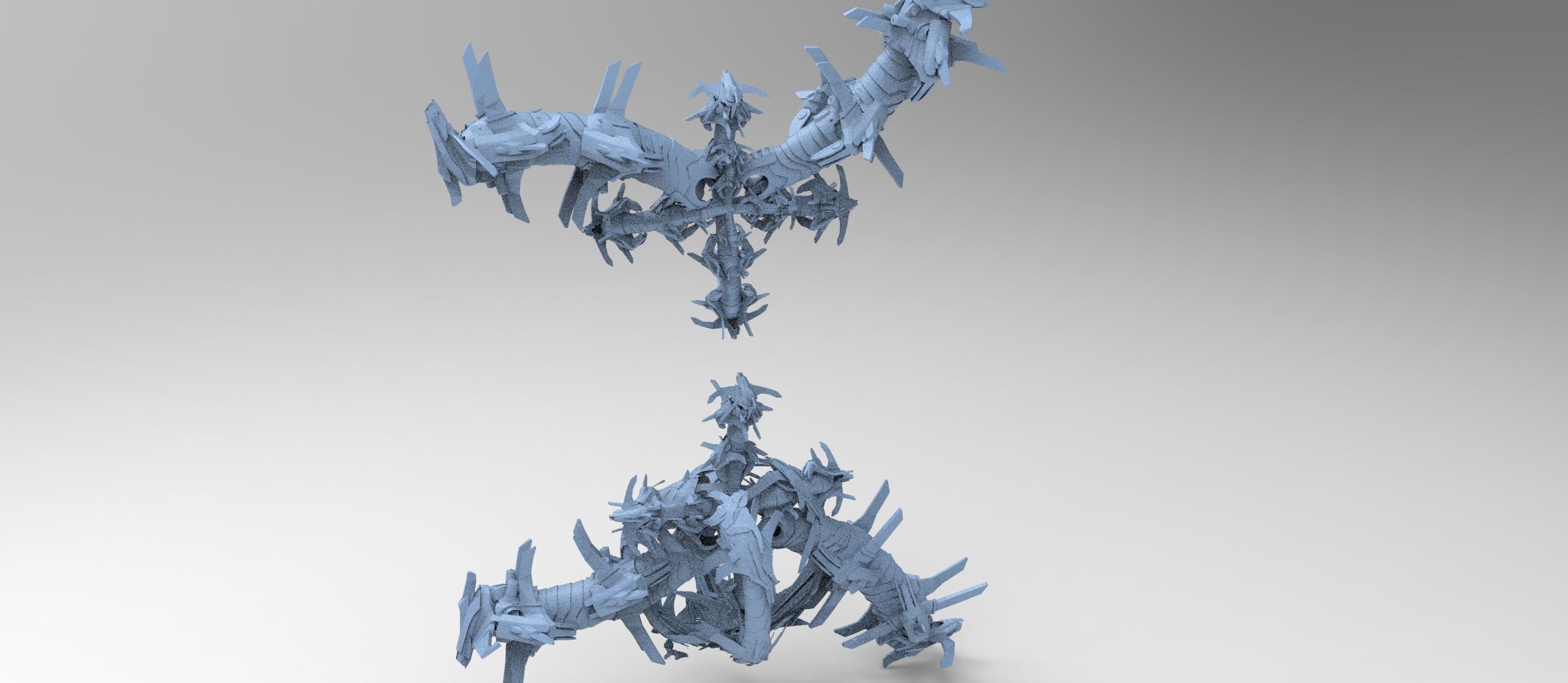 Transformer tail architecture collection 1 Low-poly 3D model_2