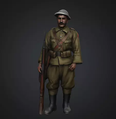 Turk askeri Turkish soldier 3D print model