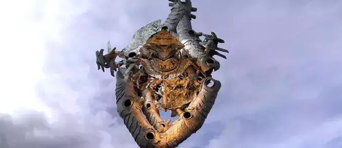 Sci FI Transformer heart ship