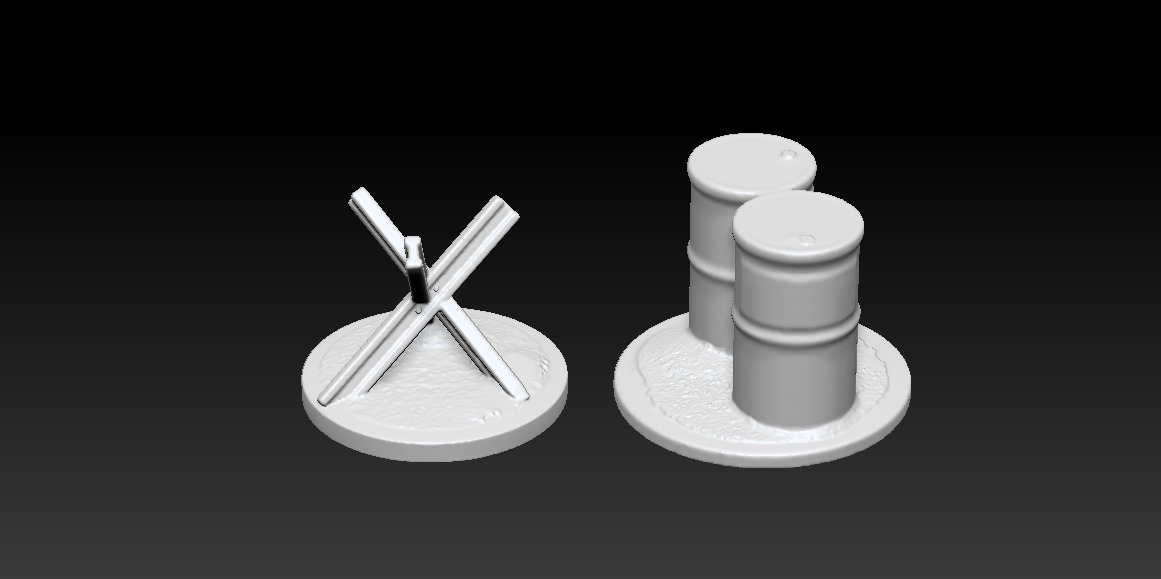 Scatter Terrain Barrels and Hedgehog 3D print model_3
