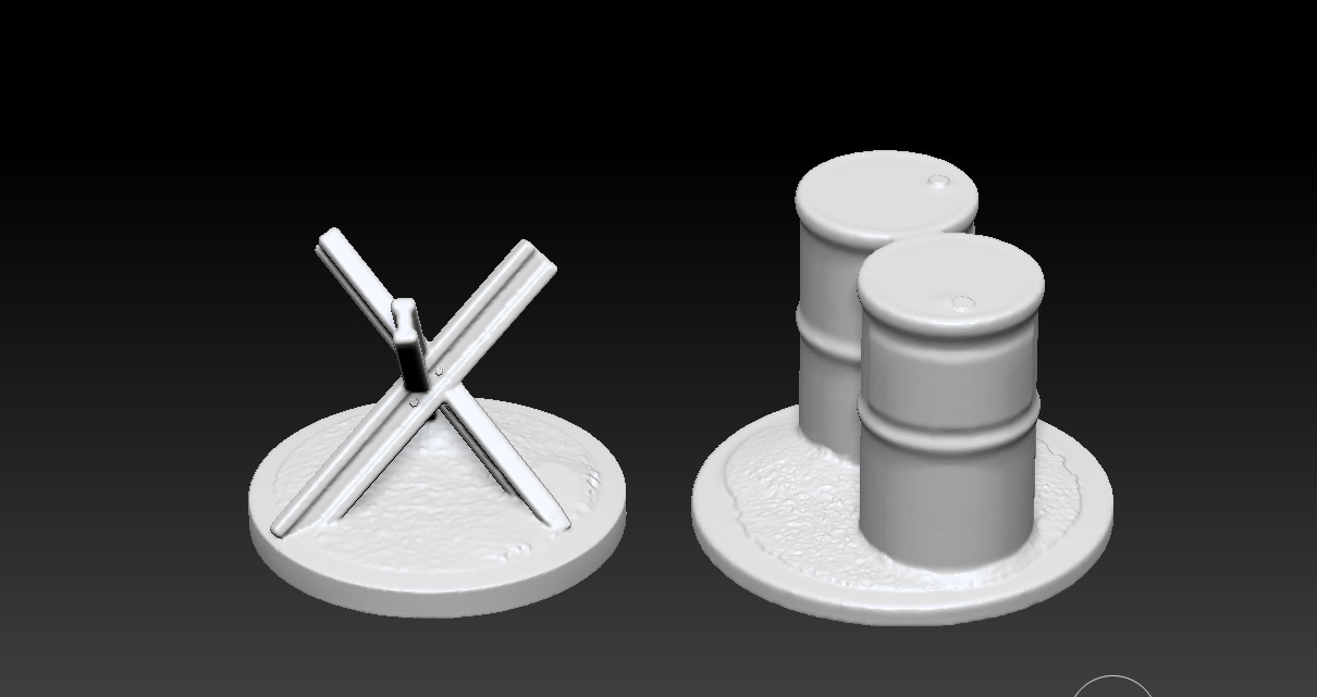 Scatter Terrain Barrels and Hedgehog 3D print model_2