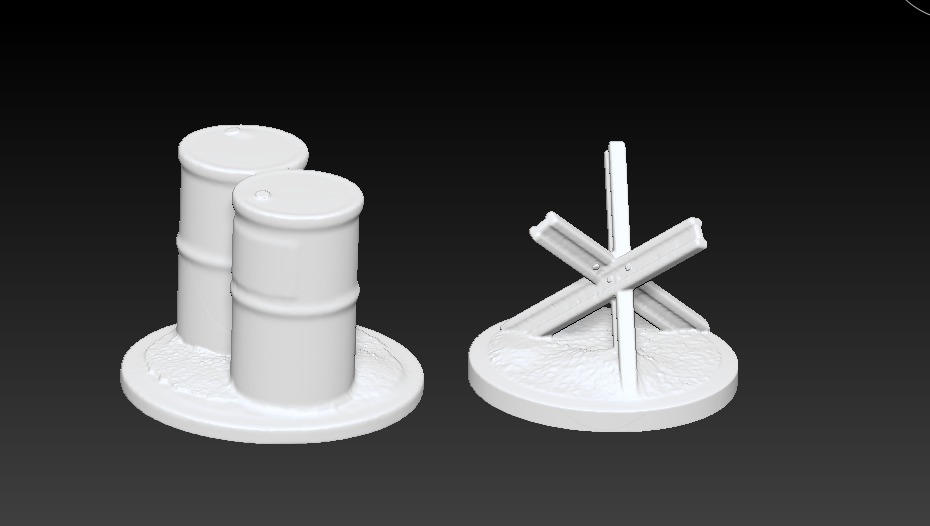 Scatter Terrain Barrels and Hedgehog 3D print model_5