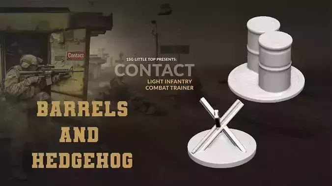 Scatter Terrain Barrels and Hedgehog 3D print model