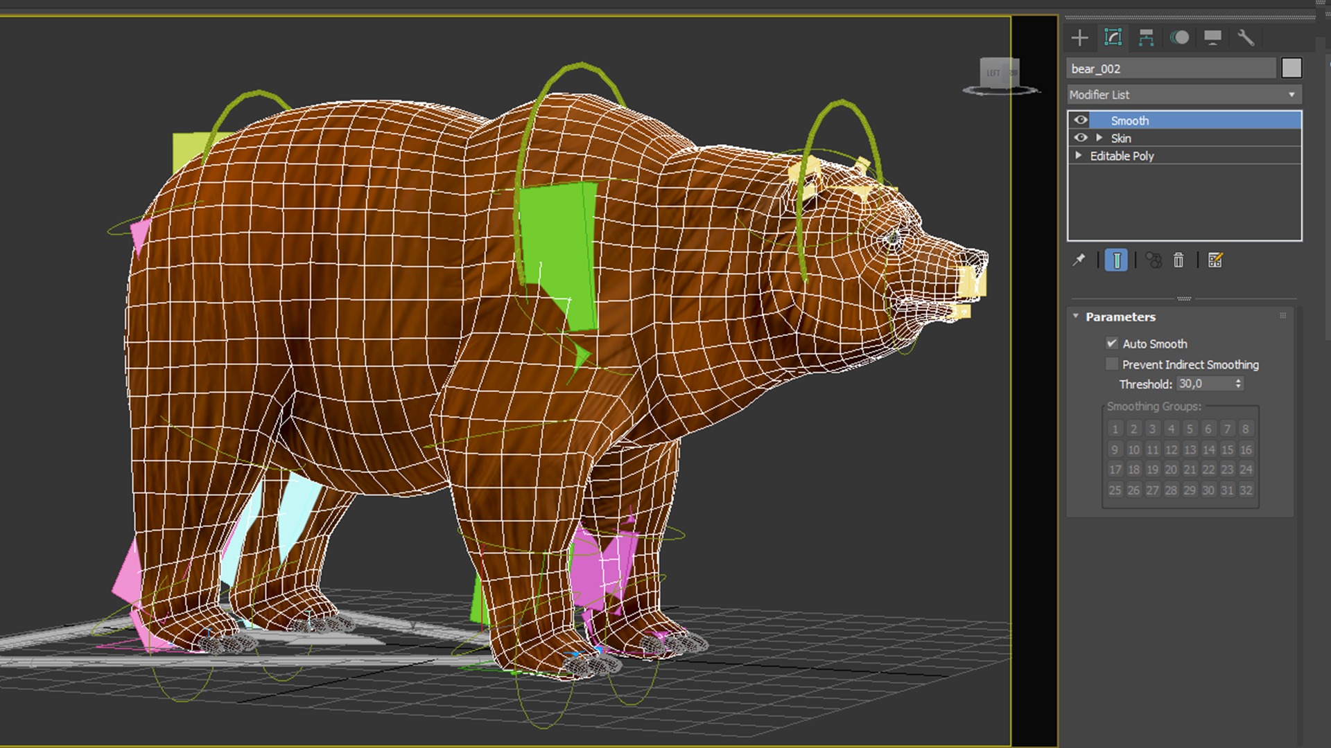 bear  rig  high-poly  textured  3D model_10