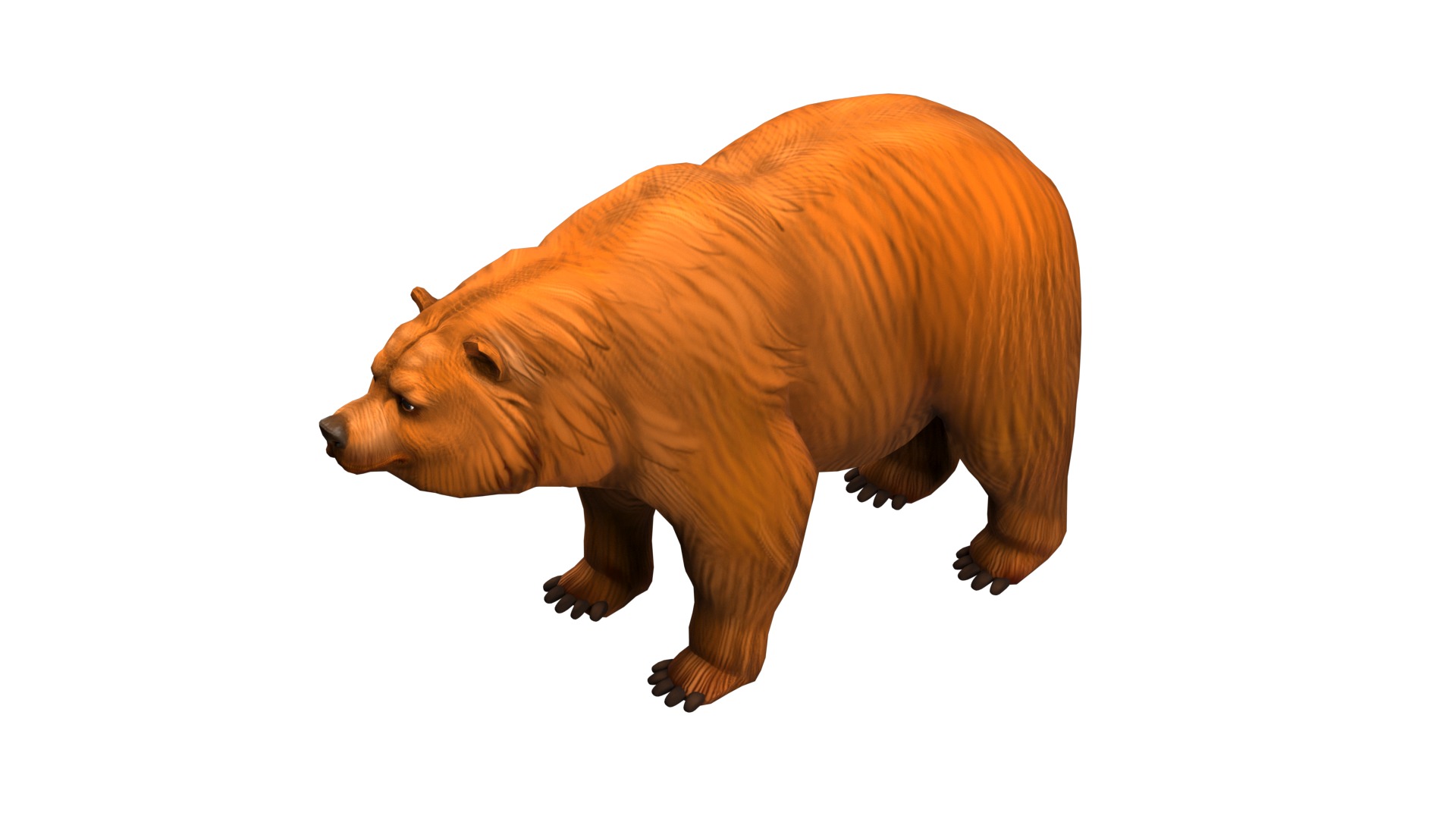 bear  rig  high-poly  textured  3D model_2