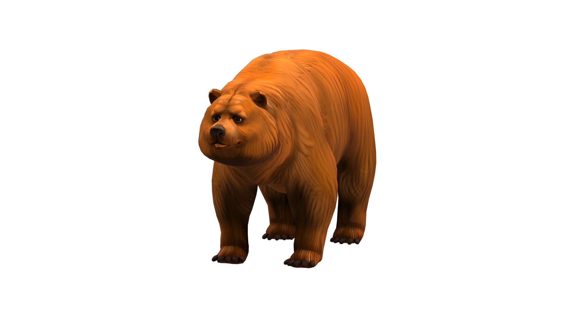 bear  rig  high-poly  textured  3D model_4