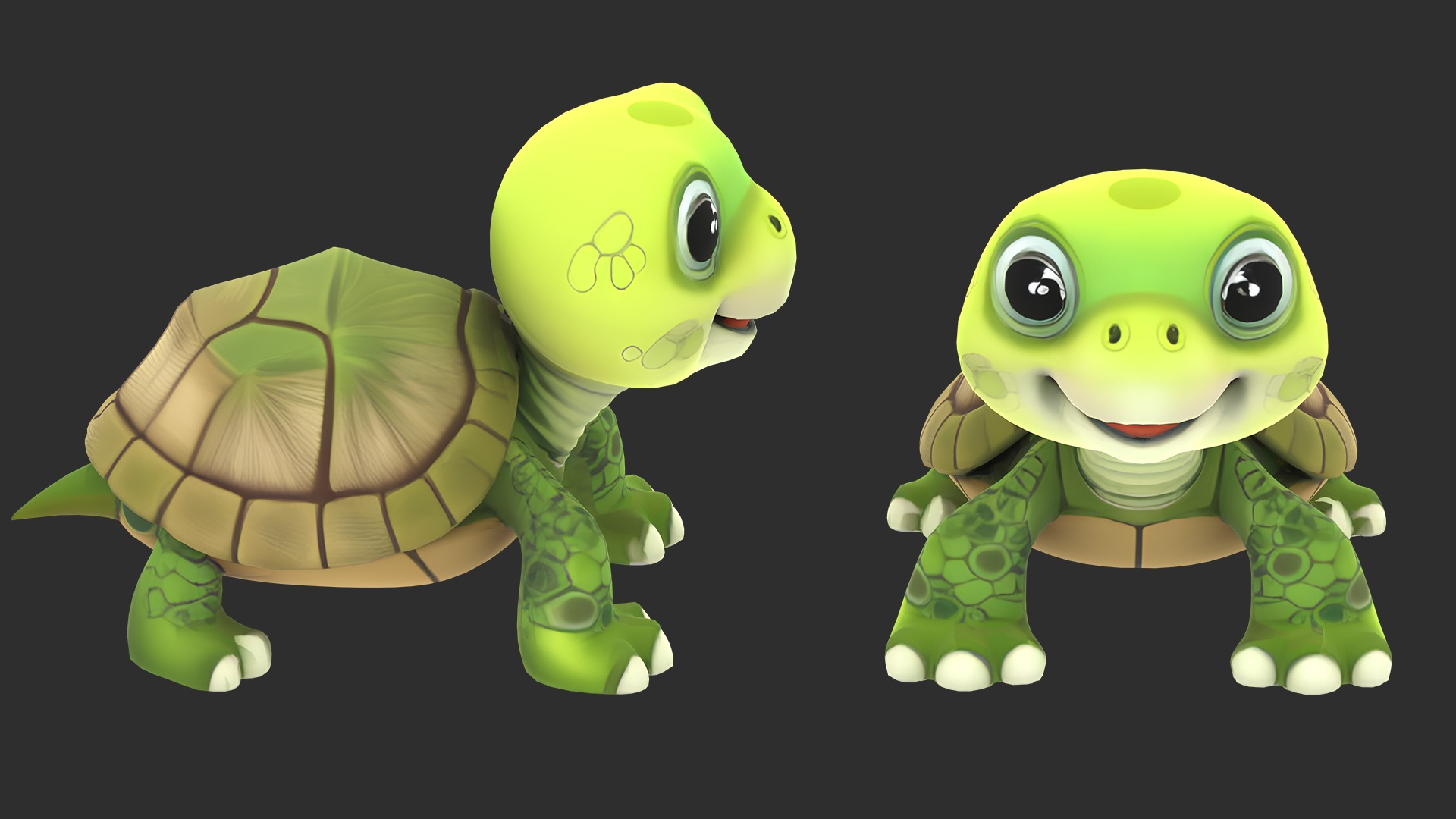 Stylized Animals Pack Rigged Game Animation Ready Low-poly 3D model_11