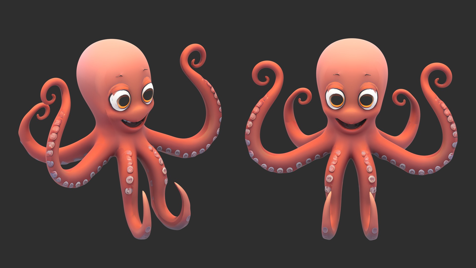 Stylized Animals Pack Rigged Game Animation Ready Low-poly 3D model_12