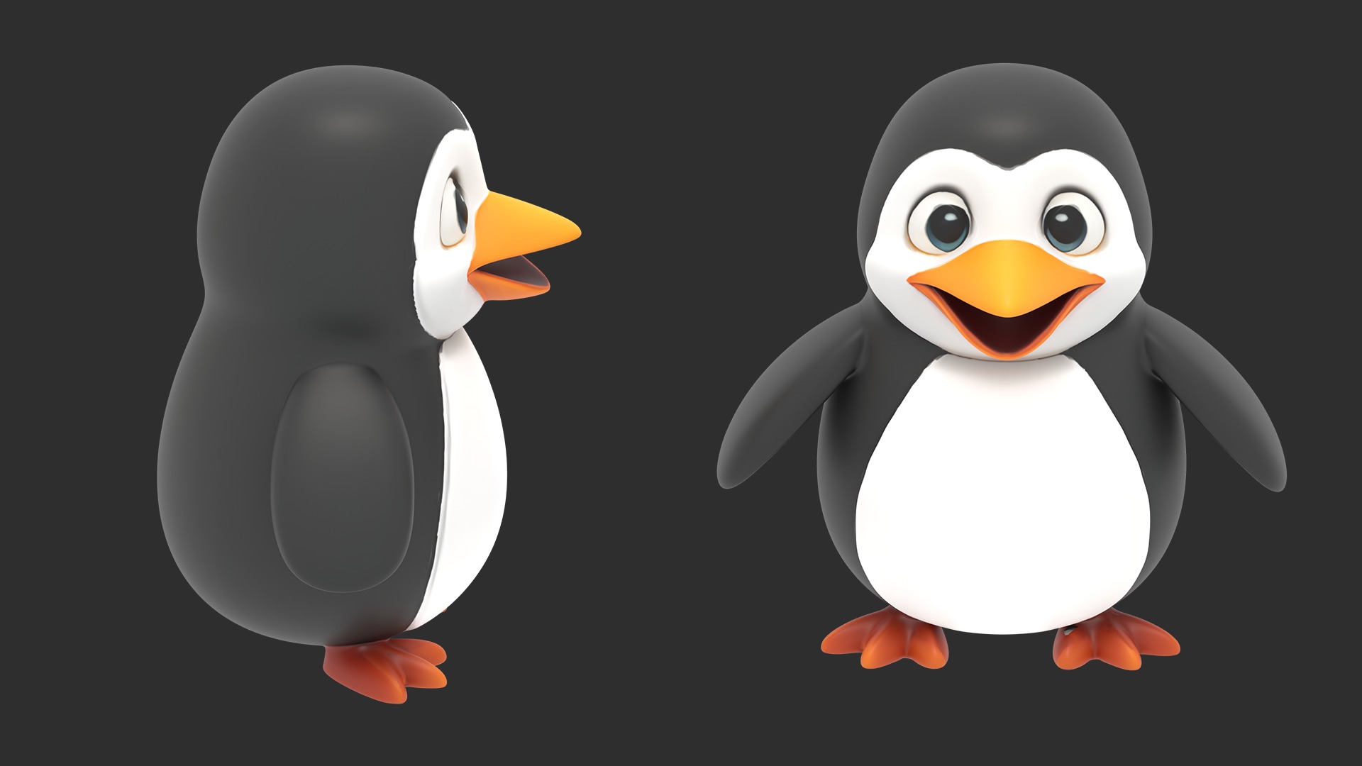 Stylized Animals Pack Rigged Game Animation Ready Low-poly 3D model_9